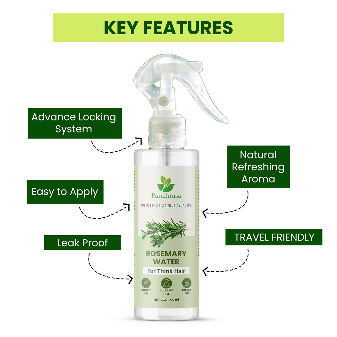 Rosemary Water Spray For Hair Growth (200 ml) | Hair Spray for Regrowth | Rosemary Hair Mist