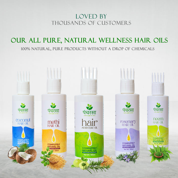 Panchrasa Neem Hair Ayurvedic Oil | No Chemicals | 100% Organic & Ayurveda Based Neem Oil